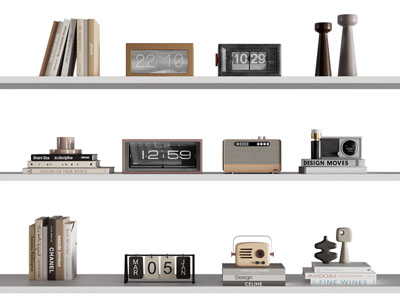 现代书本 日历摆件组合