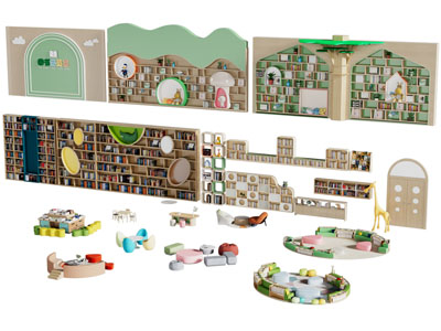 现代实木儿童书柜 异形柜 装饰柜