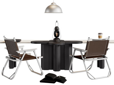 工业风loft办公桌椅组合