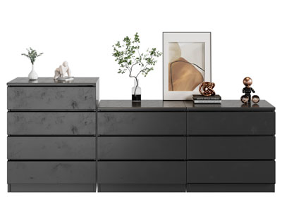 现代黑色玄关柜 斗柜