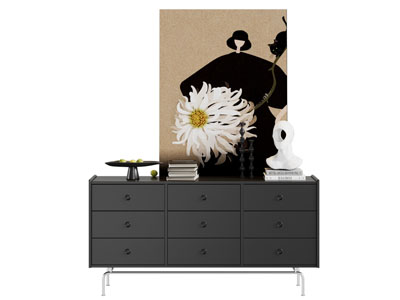 现代玄关柜 边柜 装饰画摆件组合