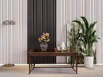 法式中古风茶几3d模型 法式中古风茶几