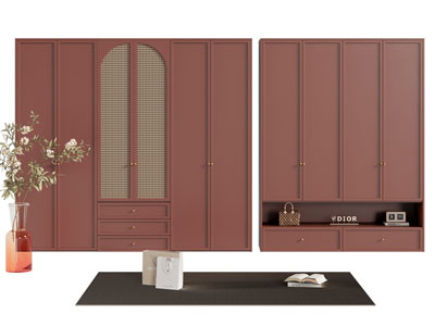 现代实木衣柜3d模型 现代实木衣柜