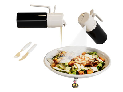 现代调味瓶 盘装蔬菜食物