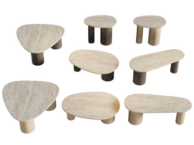 现代三角形 异形茶几3d模型 现代三角形 异形茶几