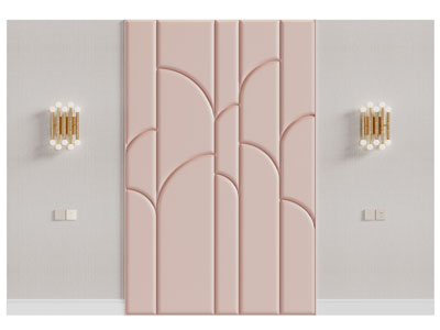 现代软包床头背景墙3d模型 现代软包床头背景墙