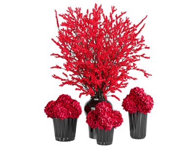 新中式黑色花瓶花卉