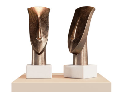 现代铜制人脸雕塑雕刻3d模型 现代铜制人脸雕塑雕刻