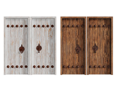 新中式实木门 双开门 大门