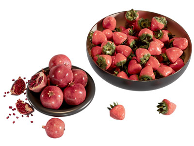 现代果盘 草莓 石榴水果食物