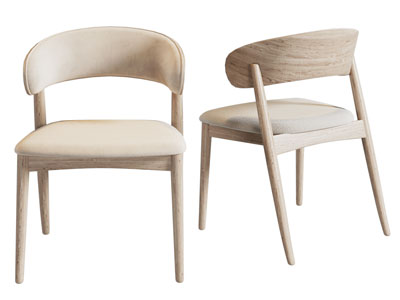 现代实木休闲椅子 餐椅