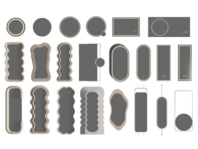 现代异形装饰镜子 穿衣镜