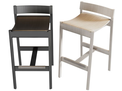 现代实木吧椅
