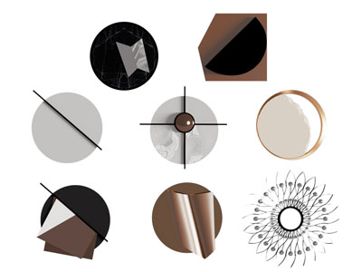 现代抽象钟表墙饰挂件