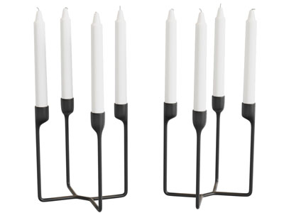 现代金属支架的烛台 蜡烛