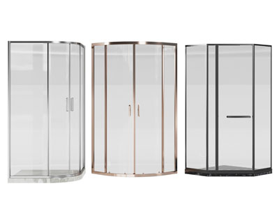 现代玻璃淋浴房3d模型 现代玻璃淋浴房