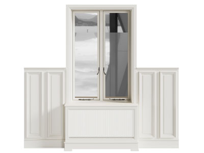 欧式平开窗户 护墙板