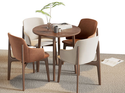 现代休闲餐桌椅组合