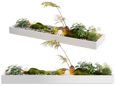 现代花坛花草植物景观园艺小品