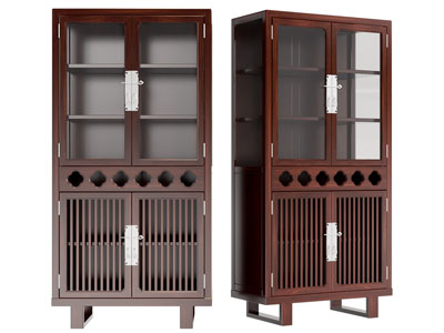 新中式实木餐边柜