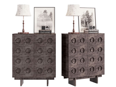 侘寂风中古玄关柜 边柜