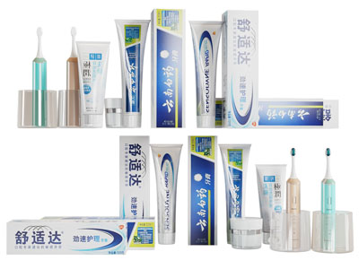 现代牙膏 牙缸 牙刷洗浴用品 卫浴小件