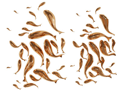 新中式鱼群墙饰挂件