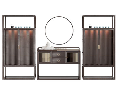 新中式玄关柜 边柜 茶柜