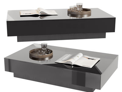 现代长方形茶几3d模型 现代长方形茶几