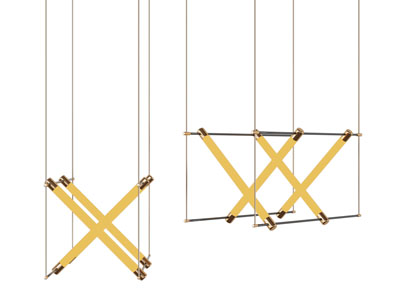 现代交叉棒状吊灯