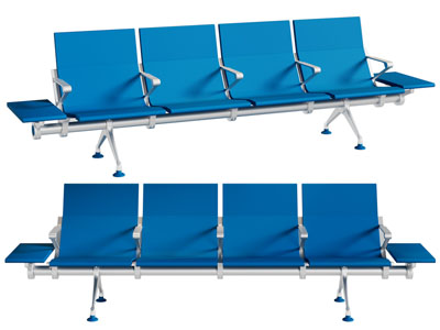 现代公共椅子 不锈钢排椅