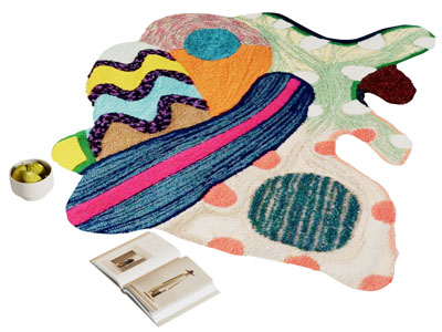 现代抽象图案异形地毯3d模型 现代抽象图案异形地毯