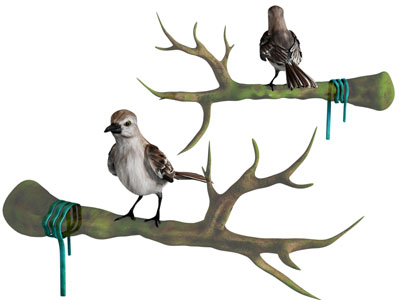 新中式树枝小鸟挂件