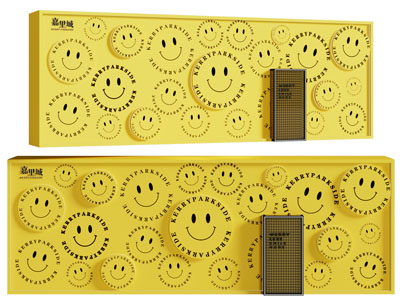 现代笑脸背景墙3d模型 现代笑脸背景墙