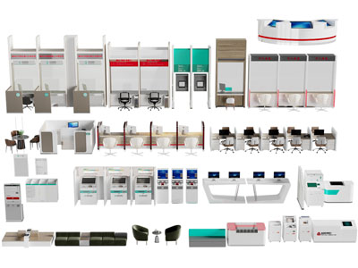 现代办公桌椅组合