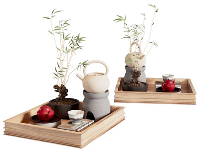 新中式茶具杯子 托盘