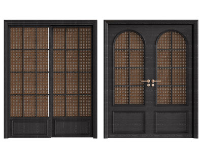 法式实木双扇大门 双开门