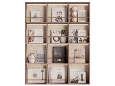 现代实木开放式书架 书柜