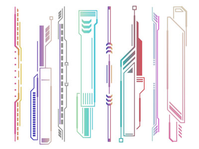 现代科技边框 科技元素墙饰边框