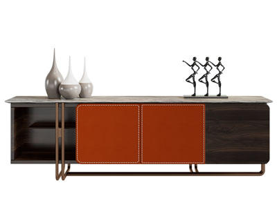 现代电视柜 摆件组合