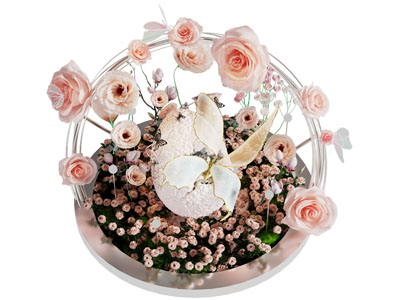 现代花篮花束美陈