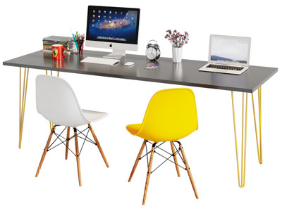 现代书桌椅组合3d模型 现代书桌椅组合