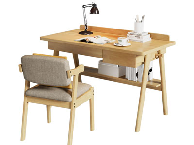 现代书桌椅组合3d模型 现代书桌椅组合