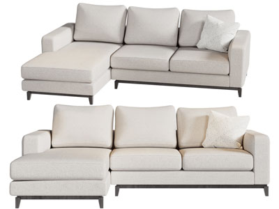 现代转角多人沙发