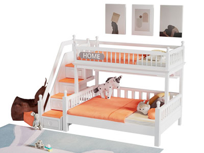 简欧实木上下床 上下铺