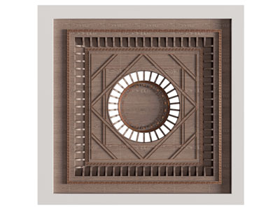 新中式实木天花吊顶