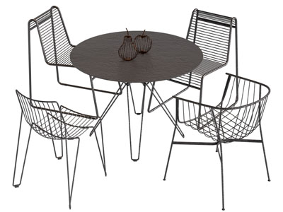 现代休闲餐桌椅组合