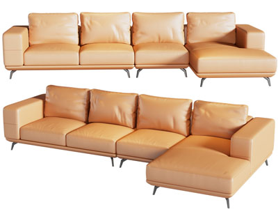 现代转角多人沙发