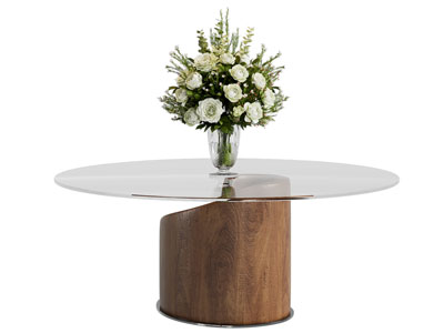 现代圆形玻璃茶几3d模型 现代圆形玻璃茶几