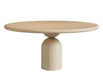 现代圆形实木茶几3d模型 现代圆形实木茶几